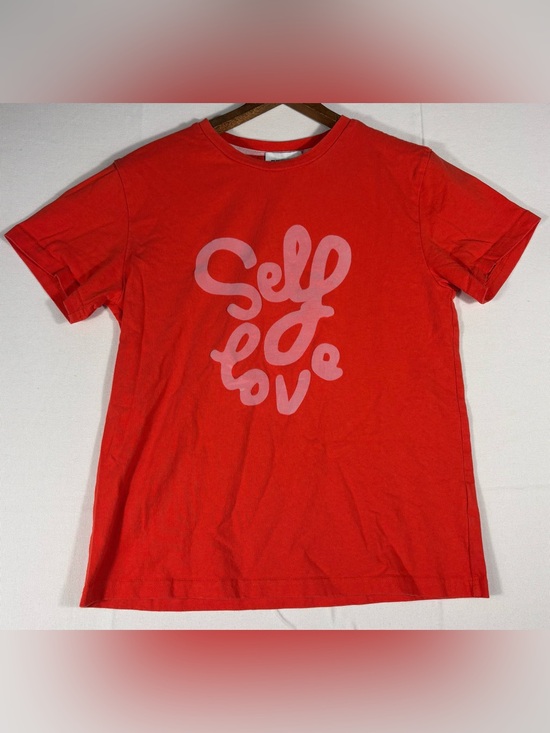 FRNCH Tops - FRNCH Paris Women’s Small Red "Self Love" Graphic Short Sleeve Tee